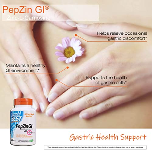 PepZin GI, Zinc-L-Carnosine Complex, Non-GMO, Vegan, Gluten Free, Soy Free, Digestive Support