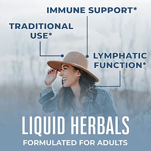 Lymphatic Support Drops | USDA Organic Lymphatic Cleanse for Immune Support | Lymphatic Support Supplement with Echinacea & Elderberry | Antioxidant & Immune Defense | Vegan | Non-GMO