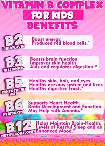Amay 2-Pack Vitamin B-Complex for Kids Liquid Sublingual Vegan Drops - Premium Supplement Vitamins B b12 b6 b5 b3 & b2 - Fast Absorption Natural Energy Boost, Immune System & Mental Focus Support