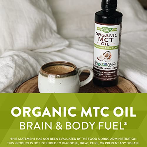 Nature's Way MCT Oil, Brain and Body Fuel from Coconuts; Keto and Paleo Friendly, Organic, Gluten Free
