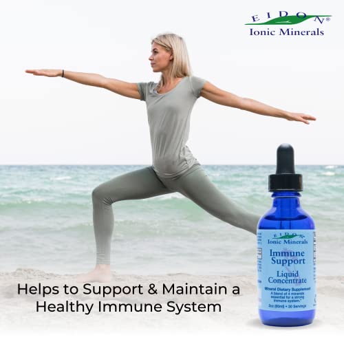 Eidon Immune Support Liquid Concentrate - Immune Booster, Support & Maintain a Healthy Immune System, All-Natural, Bioavailable, Ionic, Vegan, No Preservatives or Additives - 2 Ounce Bottle