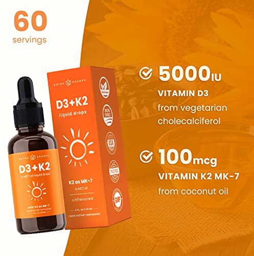 NutraChamps Vitamin D3 K2 Supplement