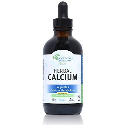 Mountain Meadow Herbs Herbal Calcium | Vegan, Liquid Calcium Supplement for Strong Bones & Teeth | Everyday Calcium for Women and Men | 4 Oz