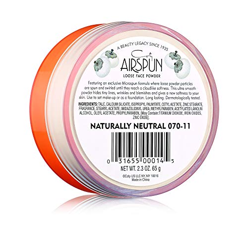 Coty Airspun Loose Face Powder, Naturally Neutral, for Setting Makeup or as Foundation, Lightweight, Long Lasting, 2.3 Ounce , 2 Count (Pack of 1)