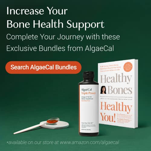 ALGAECAL - Plant Based Calcium Supplement with Vitamin D3 (1000 IU) for Bone Strength, Contains 13 Trace Minerals Supporting Bone Health, Organic Calcium for Women & Men, 3 Month Supply