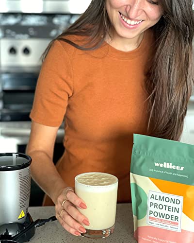wellious – Clean Vegan Protein Powder – for Gut Health, Plant Based, Keto Friendly, No Sodium, High Fiber, Dairy Free, for Women and Men (Real Vanilla)