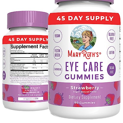 MaryRuth Organics Vitamin, 45 Day Supply, Eye Care Gummy for Adults and Kids, Supplements, Vegan, Non-GMO, Gluten Free, 90 Count, Pack of 1