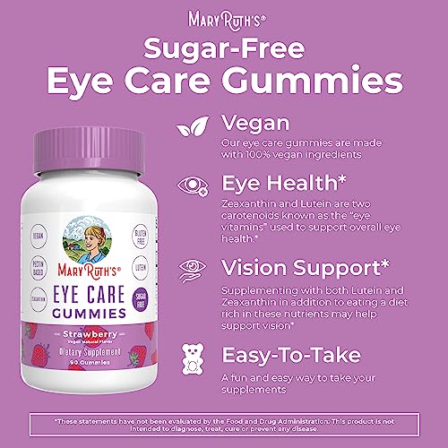 MaryRuth Organics Vitamin, 45 Day Supply, Eye Care Gummy for Adults and Kids, Supplements, Vegan, Non-GMO, Gluten Free, 90 Count, Pack of 1