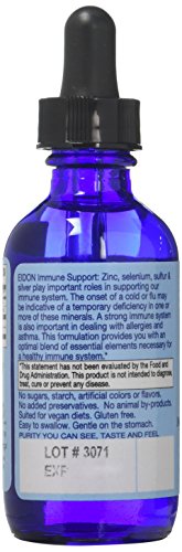 Eidon Immune Support Liquid Concentrate - Immune Booster, Support & Maintain a Healthy Immune System, All-Natural, Bioavailable, Ionic, Vegan, No Preservatives or Additives - 2 Ounce Bottle