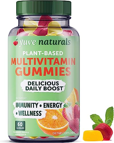 Yuve Vegan Liquid Daily Multivitamin - Vitamins A B C D3 E, Zinc, Biotin, Opti MSM, Minerals & Amino Acids Complex (BCAA) - Natural, Non-GMO, Paleo, Sugar & Gluten Free