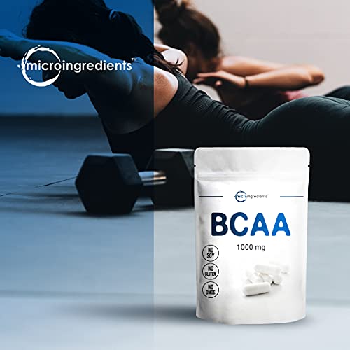 Micro Ingredients Instantized BCAA Supplement, BCAA 1000mg Per Serving
