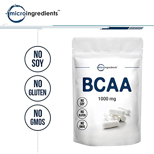 Micro Ingredients Instantized BCAA Supplement, BCAA 1000mg Per Serving