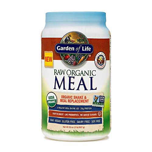 Tasty Organic Vanilla Chai Meal Replacement Shake Vegan - Garden of Life 20g Complete Plant Based Protein, Greens, Rice Protein, Pro & Prebiotics for Easy Digestion – Non-GMO Gluten-Free, 2.4 LB
