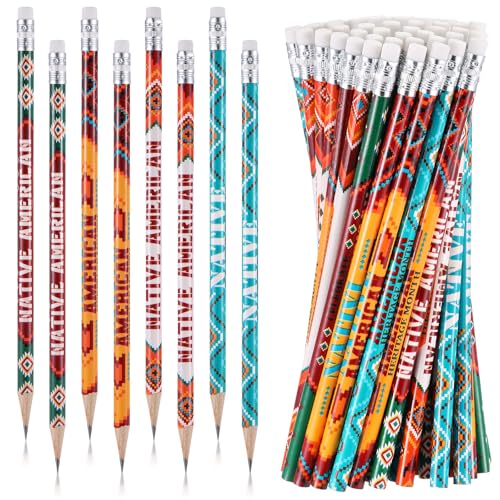 Jetec 120 Pcs Native American Heritage Pencils Native American Heritage Month Pencils Bulk Native American Indigenous Pride Pencils Decor for Classroom Teacher Rewards Office School Supplies