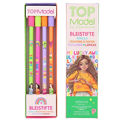 Depesche Top Model Pencil-Set with Eraser-Topper