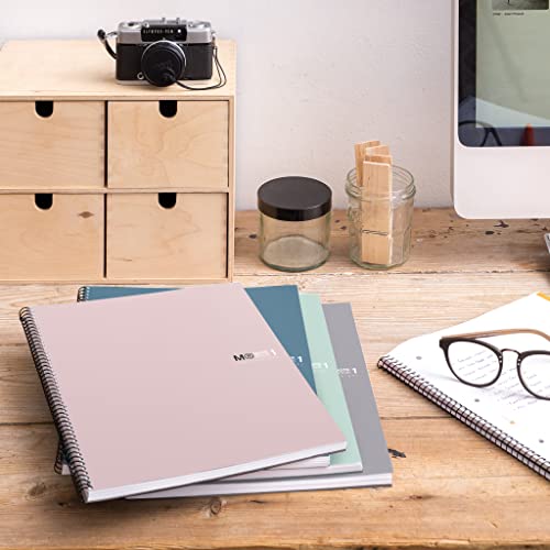 Miquelrius - Notebook A4 The Original Colors, 80 Sheets of 90 g/m² and 1 Colour Strip, Horizontal Ruled 7 mm, 4 Drills, Hardcover Laminated Cardboard, Sand Colour