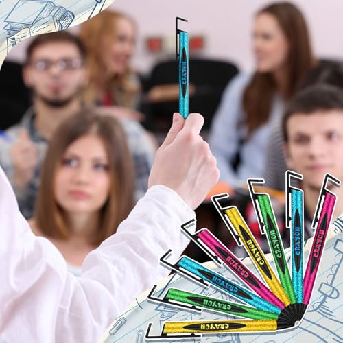 Humyoun 24 Pcs Crayon Appreciation Gifts Pens Crayon Ballpoint Pen Crayon Themed Accessories Multicolor Crayon Pen Birthday Gifts for Teacher's Day Men Women Classroom Office Party Favor, 4 Styles