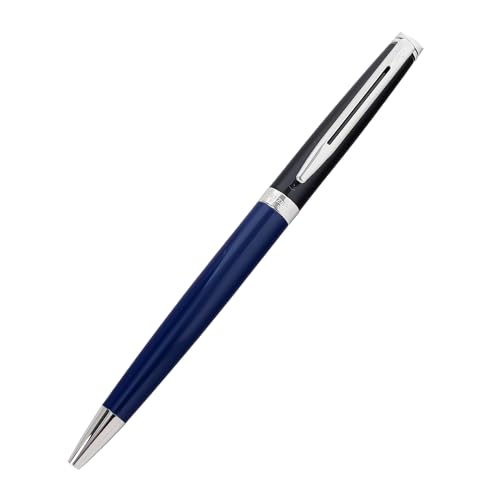 WATERMAN 2202914 Metropolitan Essential Ballpoint Pen Black Blue CT Fine Point, Oil-based, Gift Boxed, Luxury Authentic Imported