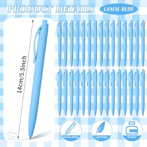 Fulmoon 150 Pcs No Bleed Click Pens Bulk Retractable Ballpoint Pens 1.0 mm Medium Point Smooth Ink Pens Bulk(Blue)