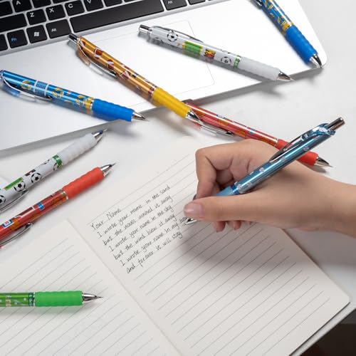 Aisibeiger Gel Pens Fine Point 0.5mm Black Ink Gel Pen Retractable Cute Pens for Smooth Writing School Office Supplies (24-count)