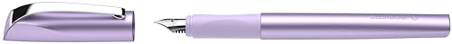 Schneider Ceod Shiny 168656 Fountain Pen (Right and Left-Handed Users, M Nib, Includes Ink Cartridge Royal Blue) Purple