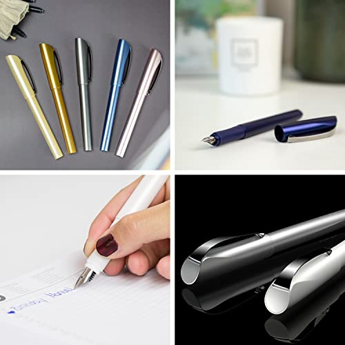 Schneider Ceod Shiny 168656 Fountain Pen (Right and Left-Handed Users, M Nib, Includes Ink Cartridge Royal Blue) Purple