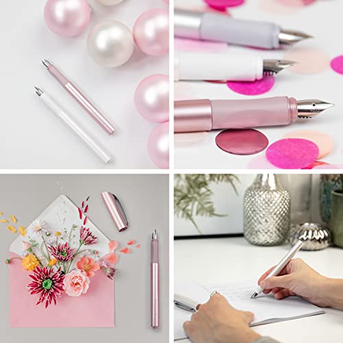 Schneider Ceod Shiny 168656 Fountain Pen (Right and Left-Handed Users, M Nib, Includes Ink Cartridge Royal Blue) Purple