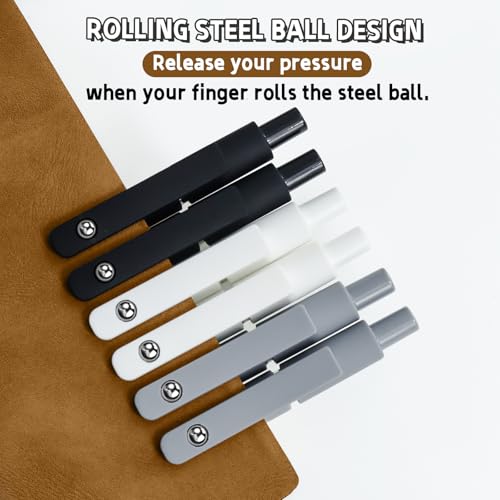 UIXJODO 6 Pcs Gel Pens 0.5mm Quick Dry Black Ink Pens Fine Point Smooth Writing Pens, Cute Office and School Supplies Gifts for Women Teacher Students (6 Pcs Black White Grey Silver)