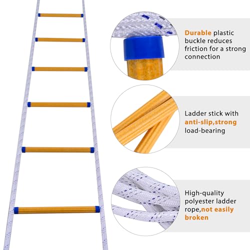 Portable 9.8FT Fire Escape Rope Ladder