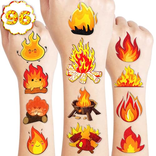 106 PCS Fire Camp Temporary Tattoos for Parties