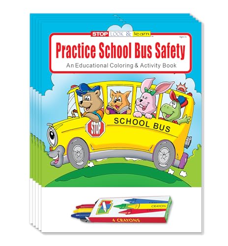 ZOCO School Bus Safety Coloring Book Set