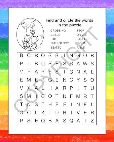 ZOCO School Bus Safety Coloring Book Set