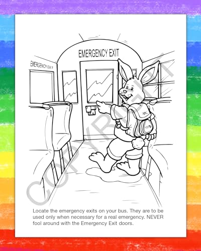 ZOCO School Bus Safety Coloring Book Set