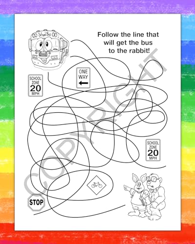 ZOCO School Bus Safety Coloring Book Set