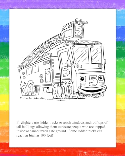 Firefighter Educational Coloring Books - 25 Pack