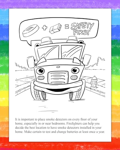 Firefighter Educational Coloring Books - 25 Pack