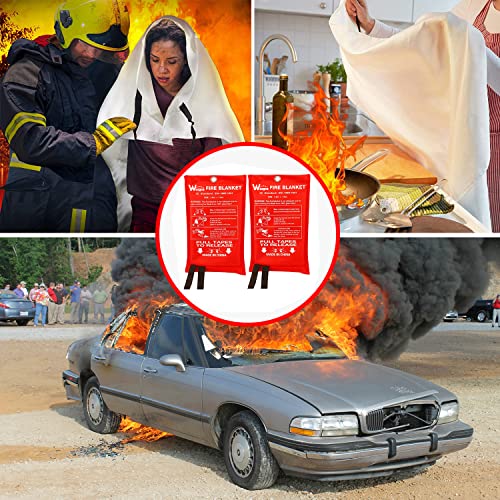 Wucgea 5-Pack Fire Blankets for Safety