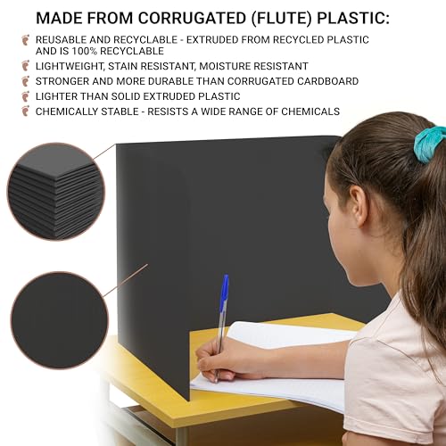20-Pack Privacy Folders for Classroom and Students