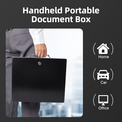 Fireproof Document Box and Money Bag Set