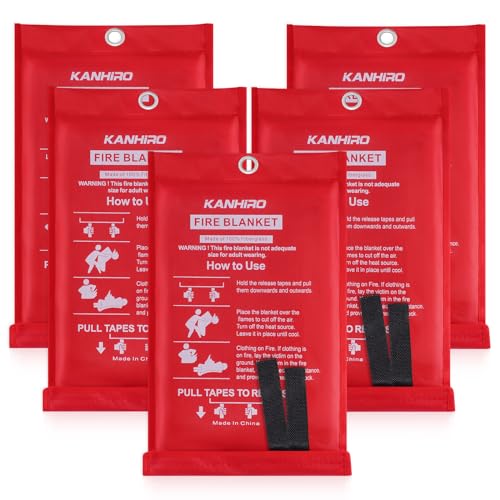 KANHIRO Fire Suppression Blanket - 5 Pack