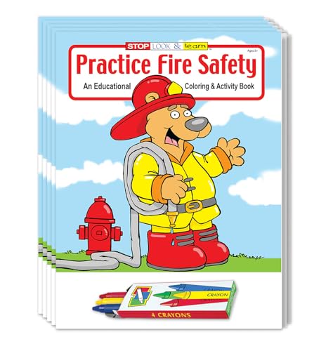 ZOCO Fire Safety Coloring Books with Crayons