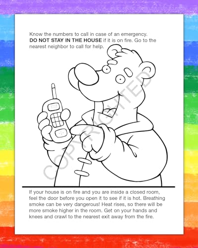 ZOCO Fire Safety Coloring Books with Crayons