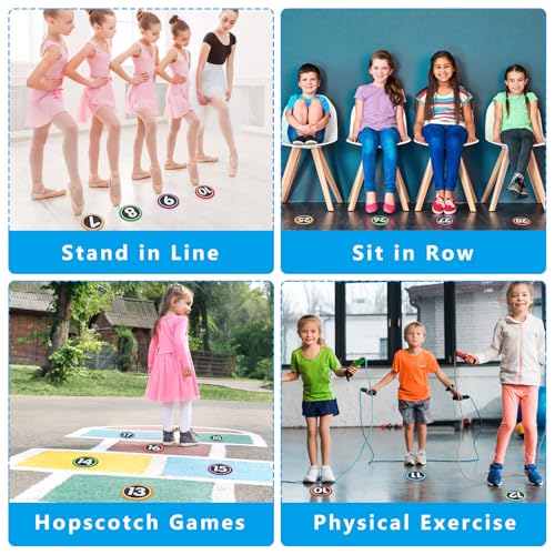 36PCS Classroom Floor Number Spot Markers