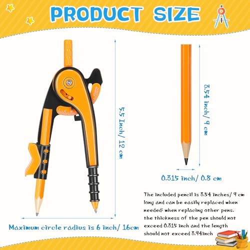 48-Piece Colorful Geometry Compass Set for Students