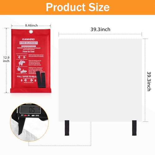 KANHIRO Fire Suppression Blanket - 5 Pack