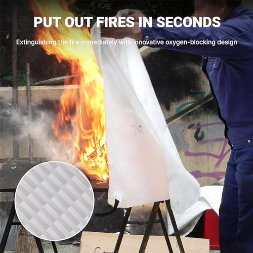Emergency Fire Blanket 2-Pack for Safety