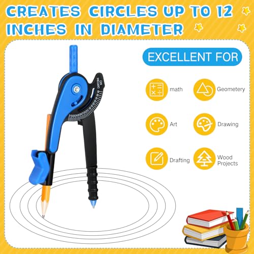 48-Piece Colorful Geometry Compass Set for Students