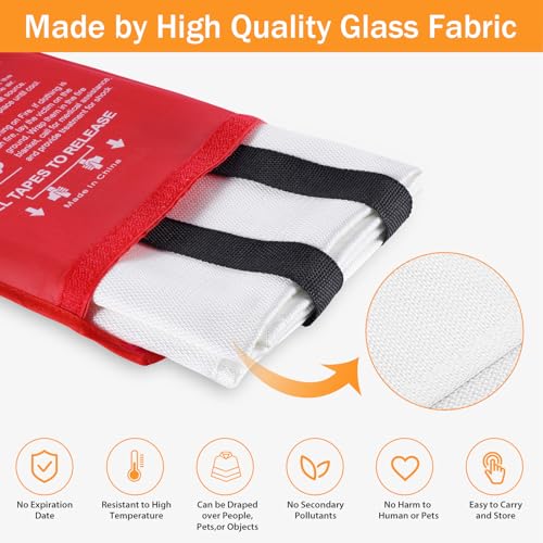 KANHIRO Fire Suppression Blanket - 5 Pack