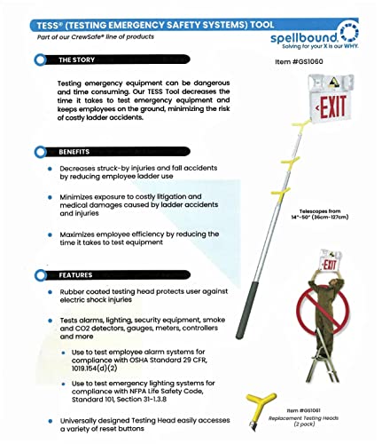 Tess Safety Pole for Smoke Detector Testing