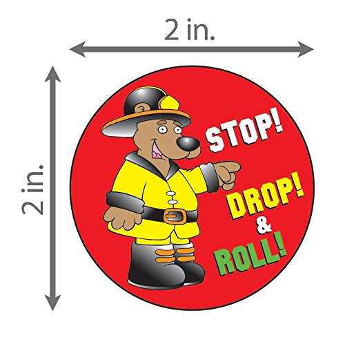 ZOCO Fire Safety Sticker Roll for Kids